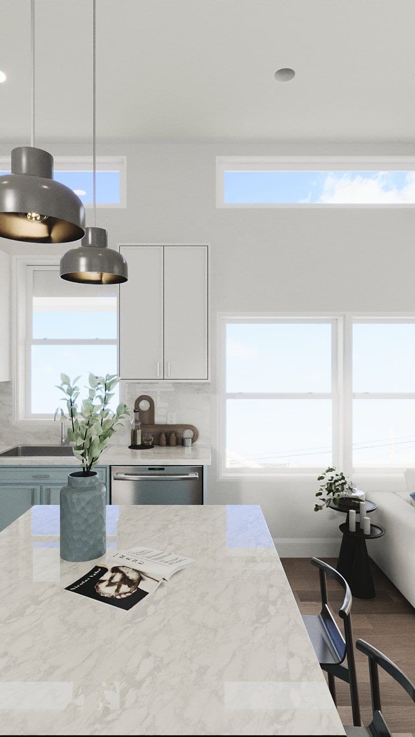 Beachside Residence — kitchen living
