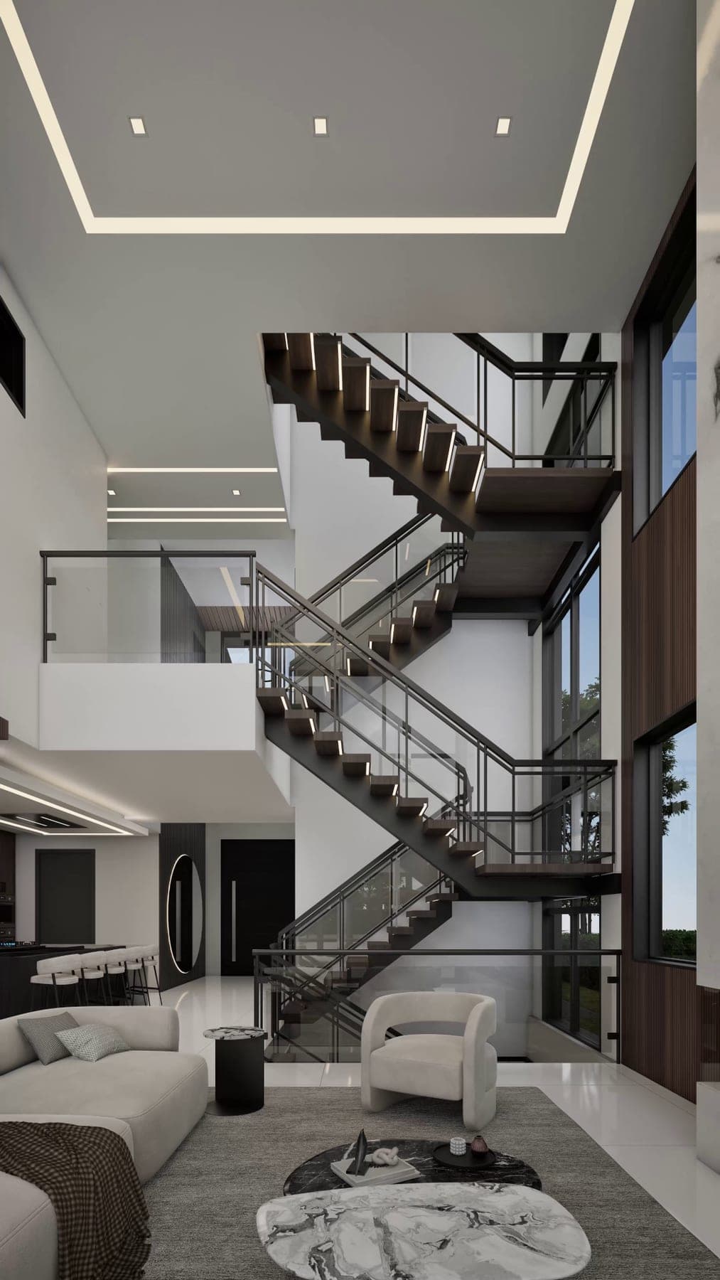 Raritan Valley Residence — RaritanStairVertical
